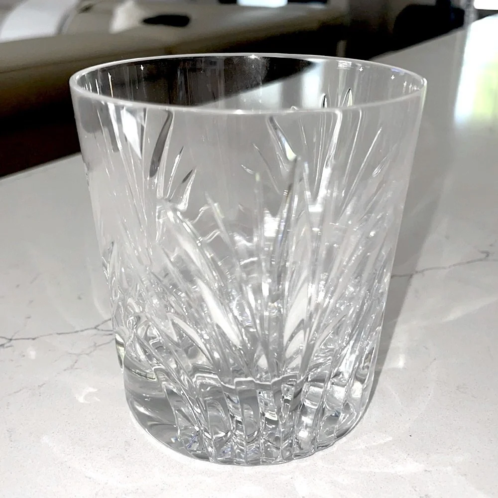 Gorham Crystal Whiskey Decanter & Old Fashioned Glasses Nocturne Collection, set
